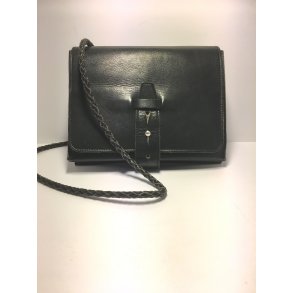 Lkker Vintage taske i bldt kraftigt Oksehud.