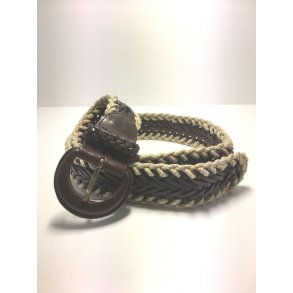 Unikt Unisex blte i Brunt lderflet med snor. Vintage