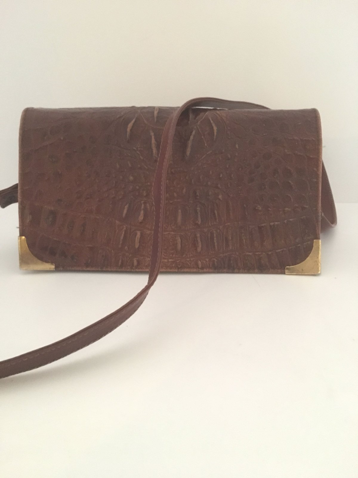 Unik Vintage taske i læder præget krokodille skind. - Vintage i læder og skind - Læderprojektet