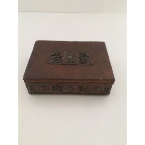 Lder boks / smykkeskrin i prget lder