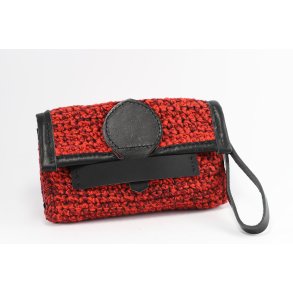 Hklet Clutch med skindbestning.