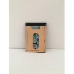 Etui til kredit kort i kernelder tofarvet