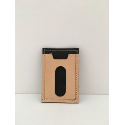 Etui til kredit kort i kernelder tofarvet