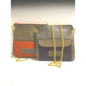 Rita: Skindtaske med guld k�de